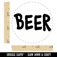 Beer Fun Text Self-Inking Rubber Stamp for Stamping Crafting Planners