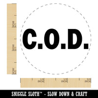 C.O.D. Text Self-Inking Rubber Stamp for Stamping Crafting Planners