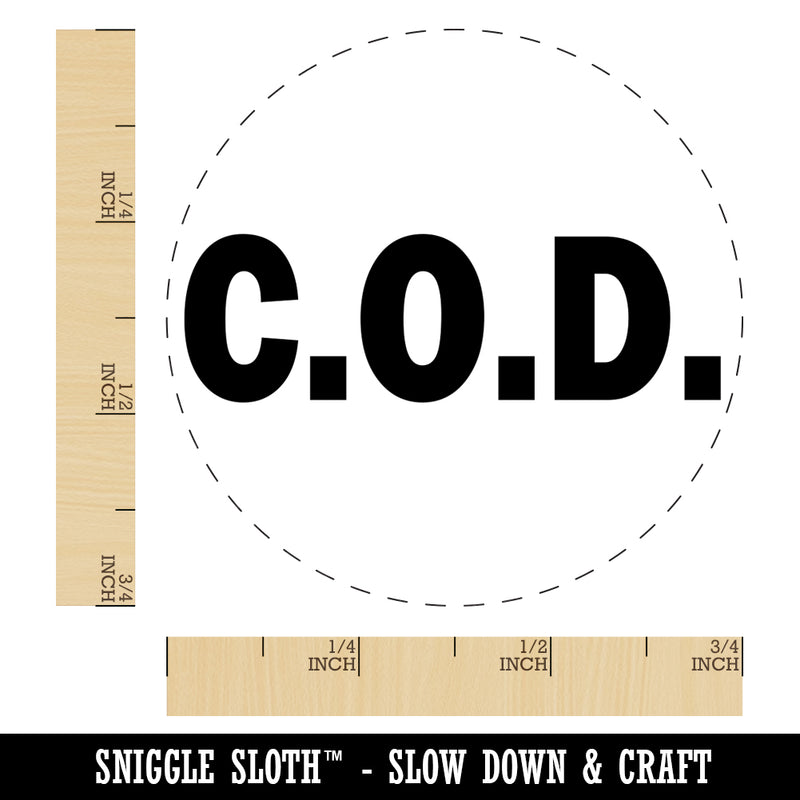 C.O.D. Text Self-Inking Rubber Stamp for Stamping Crafting Planners