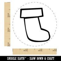 Christmas Xmas Stocking Doodle Self-Inking Rubber Stamp for Stamping Crafting Planners