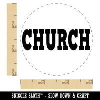 Church Fun Text Self-Inking Rubber Stamp for Stamping Crafting Planners