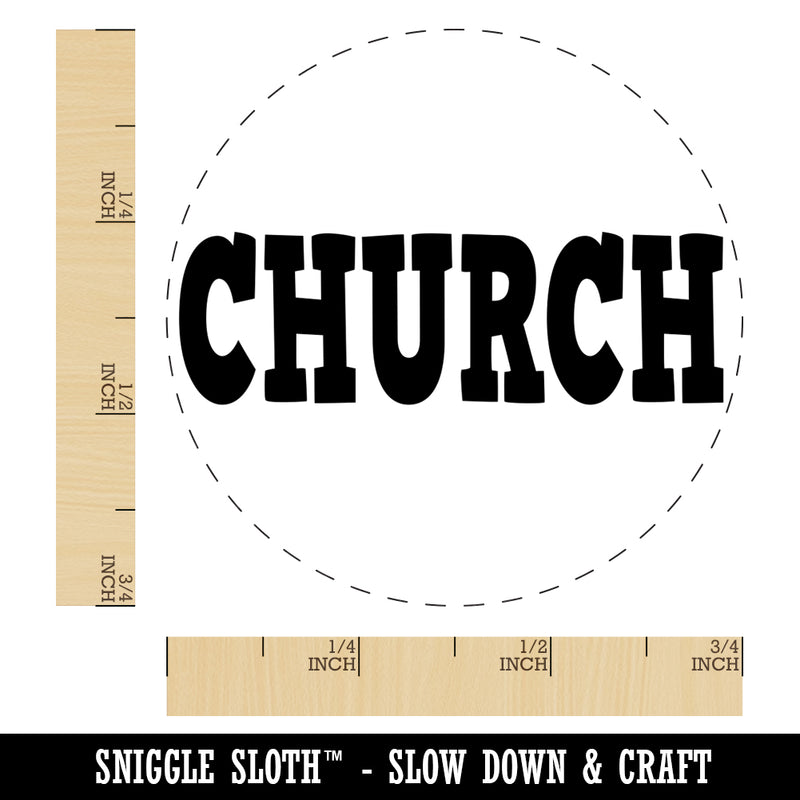 Church Fun Text Self-Inking Rubber Stamp for Stamping Crafting Planners