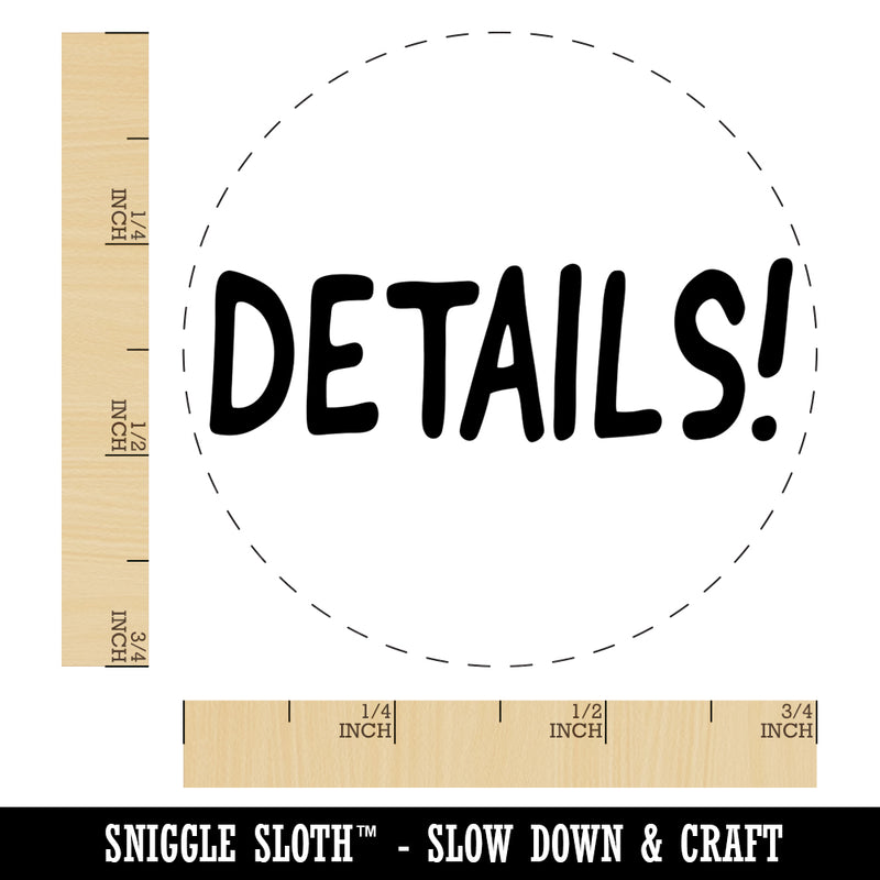 Details Text Self-Inking Rubber Stamp for Stamping Crafting Planners