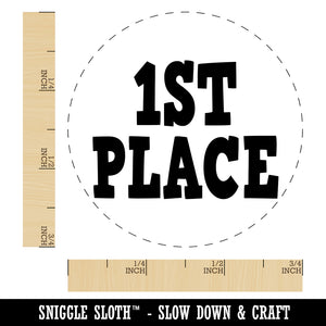 First Place Fun Text Self-Inking Rubber Stamp for Stamping Crafting Planners