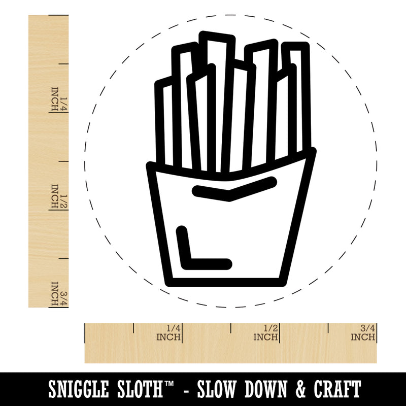 French Fries Snack Doodle Self-Inking Rubber Stamp for Stamping Crafting Planners