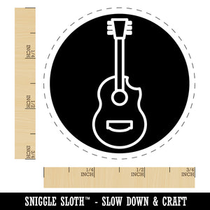 Guitar in Circle Music Self-Inking Rubber Stamp for Stamping Crafting Planners