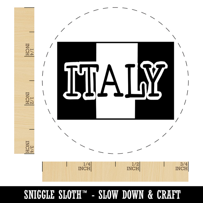 Italy Flag Text Self-Inking Rubber Stamp for Stamping Crafting Planners