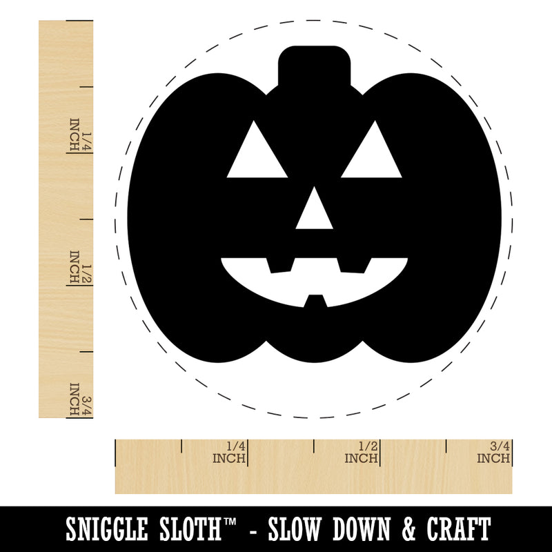 Jack O'Lantern Happy Halloween Pumpkin Self-Inking Rubber Stamp for Stamping Crafting Planners