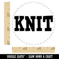 Knit Fun Text Self-Inking Rubber Stamp for Stamping Crafting Planners