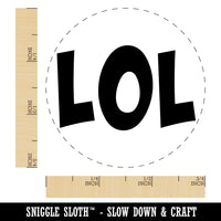 LOL Laughing Fun Text Self-Inking Rubber Stamp for Stamping Crafting Planners