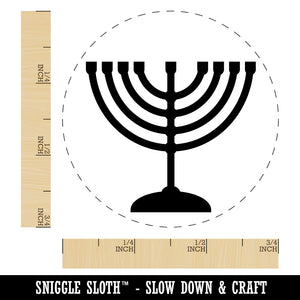 Menorah Hanukkah Self-Inking Rubber Stamp for Stamping Crafting Planners