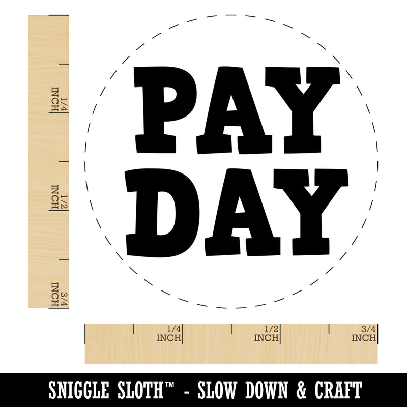 Pay Day Fun Text Self-Inking Rubber Stamp for Stamping Crafting Planners