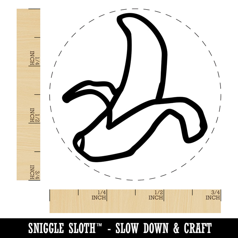 Peeled Banana Doodle Self-Inking Rubber Stamp for Stamping Crafting Planners