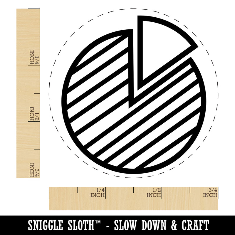 Pie Chart Business Office Icon Self-Inking Rubber Stamp for Stamping Crafting Planners