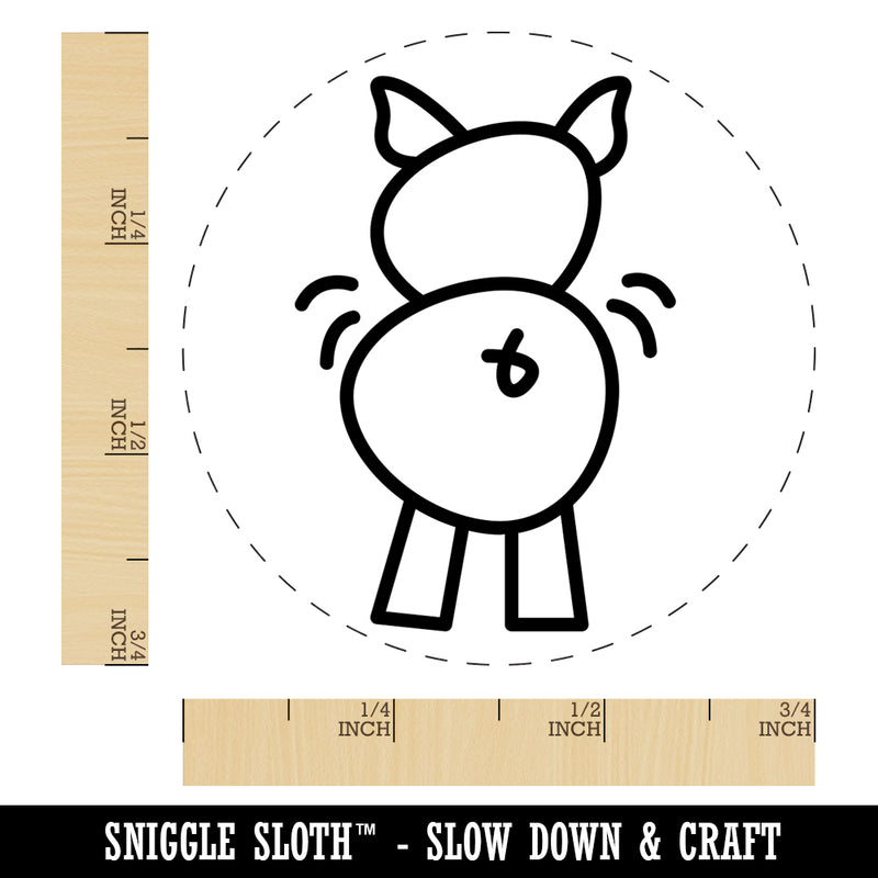 Pig Butt Doodle Self-Inking Rubber Stamp for Stamping Crafting Planners