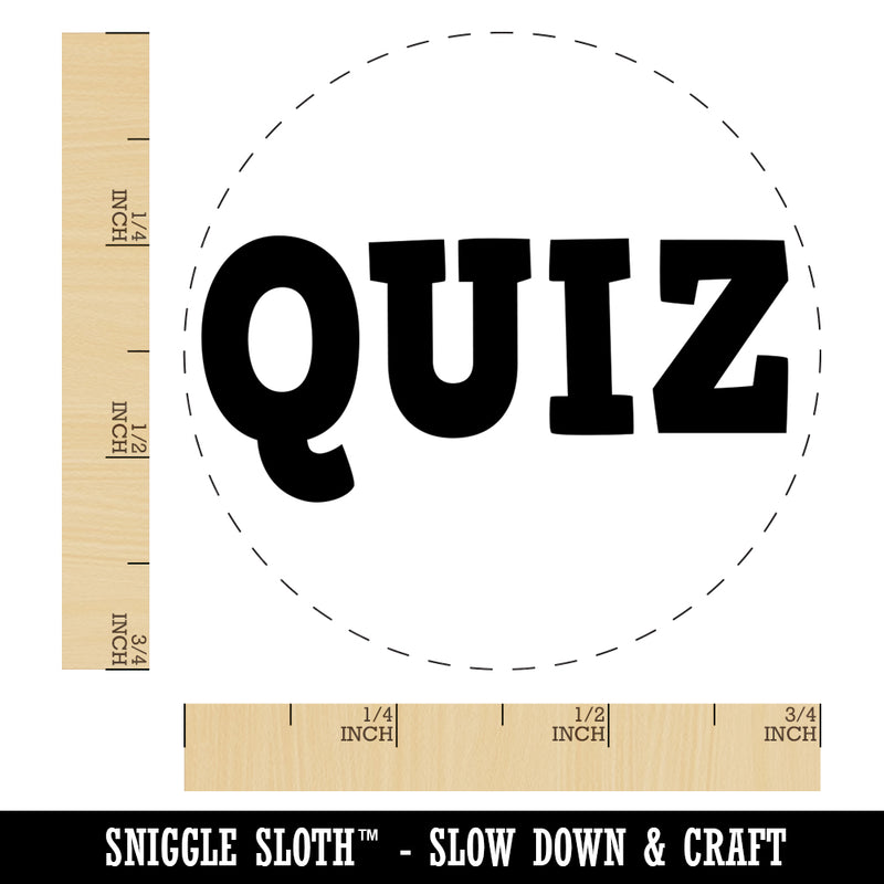 Quiz Fun Text Self-Inking Rubber Stamp for Stamping Crafting Planners