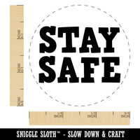 Stay Safe Fun Text Self-Inking Rubber Stamp for Stamping Crafting Planners