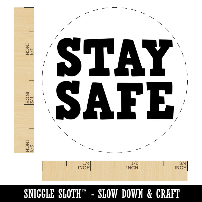 Stay Safe Fun Text Self-Inking Rubber Stamp for Stamping Crafting Planners