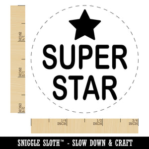 Super Star Fun Text Teacher School Self-Inking Rubber Stamp for Stamping Crafting Planners