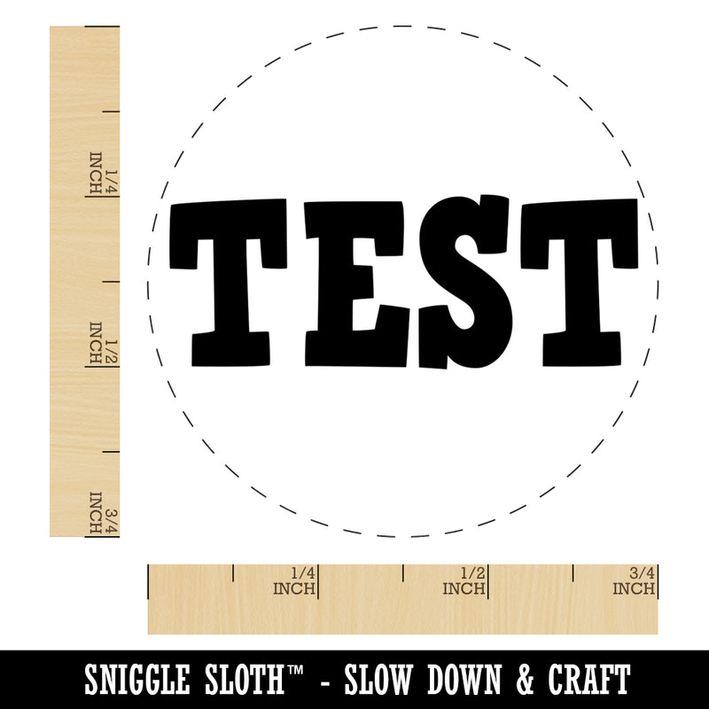 Test Fun Text Self-Inking Rubber Stamp for Stamping Crafting Planners