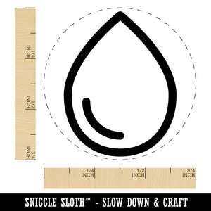 Water Drop Icon Outline Self-Inking Rubber Stamp for Stamping Crafting Planners