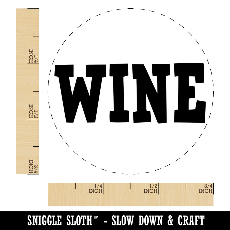 Wine Fun Text Self-Inking Rubber Stamp for Stamping Crafting Planners