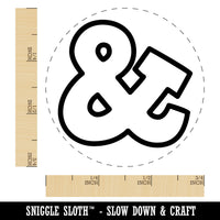 Ampersand Symbol And Outline Self-Inking Rubber Stamp for Stamping Crafting Planners