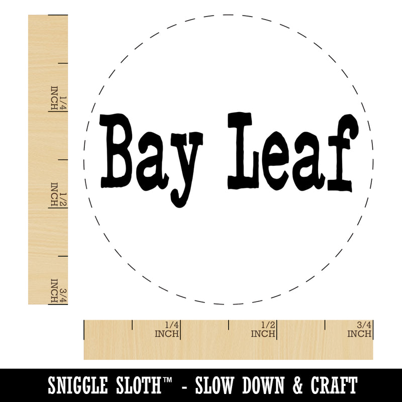 Bay Leaf Herb Fun Text Self-Inking Rubber Stamp for Stamping Crafting Planners