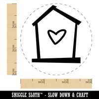 Birdhouse with Heart Self-Inking Rubber Stamp for Stamping Crafting Planners