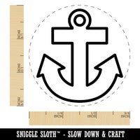 Boat Anchor Nautical Outline Self-Inking Rubber Stamp for Stamping Crafting Planners