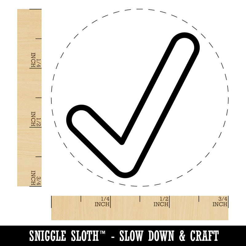 Check Mark Symbol Outline Self-Inking Rubber Stamp for Stamping Crafting Planners