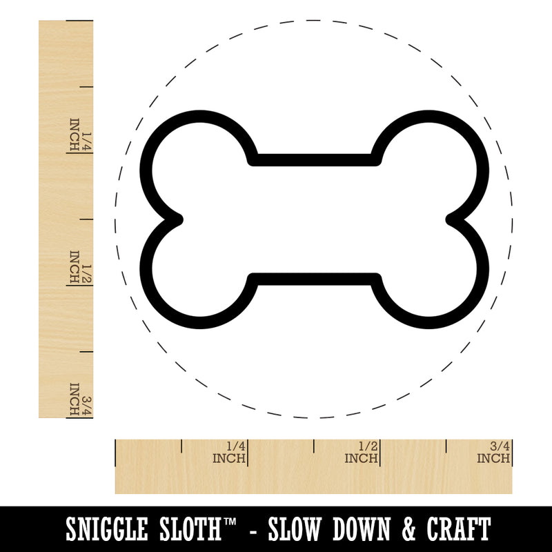Dog Bone Outline Self-Inking Rubber Stamp for Stamping Crafting Planners