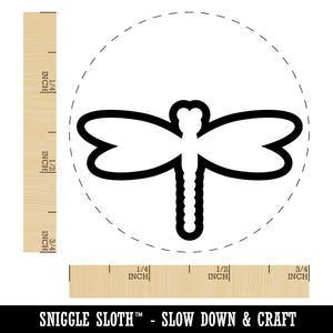 Dragonfly Outline Self-Inking Rubber Stamp for Stamping Crafting Planners