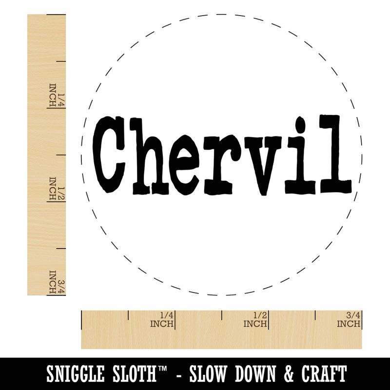 Chervil Herb Fun Text Self-Inking Rubber Stamp for Stamping Crafting Planners