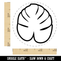 Palm Leaf Tropical Outline Self-Inking Rubber Stamp for Stamping Crafting Planners