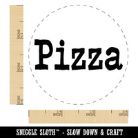 Pizza Fun Text Self-Inking Rubber Stamp for Stamping Crafting Planners