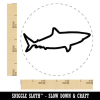 Shark Outline Self-Inking Rubber Stamp for Stamping Crafting Planners