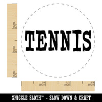 Tennis Fun Text Self-Inking Rubber Stamp for Stamping Crafting Planners