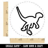 Velociraptor Dinosaur Outline Self-Inking Rubber Stamp for Stamping Crafting Planners