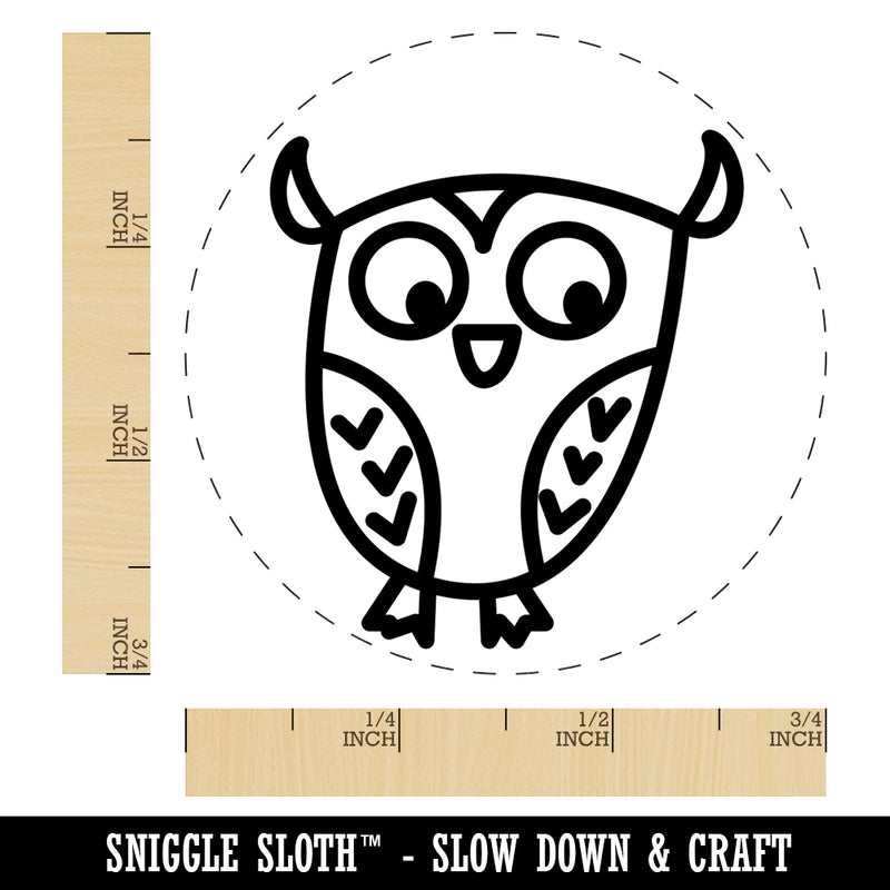 Wary Owl Self-Inking Rubber Stamp for Stamping Crafting Planners