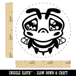 Cute Bee Sad Self-Inking Rubber Stamp for Stamping Crafting Planners