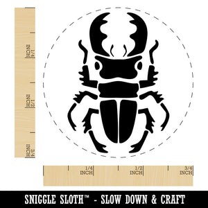 Stag Beetle Self-Inking Rubber Stamp for Stamping Crafting Planners