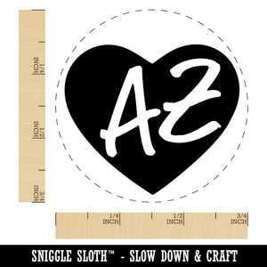 AZ Arizona State in Heart Self-Inking Rubber Stamp for Stamping Crafting Planners