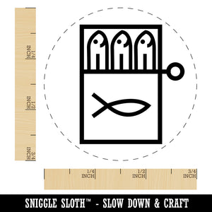 Can of Sardines Self-Inking Rubber Stamp for Stamping Crafting Planners