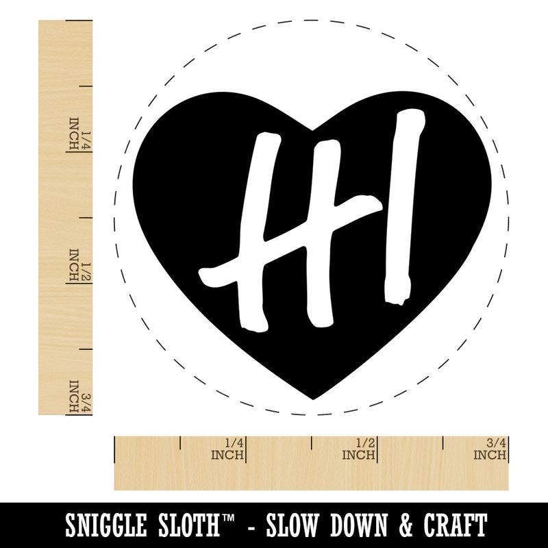 HI Hawaii State in Heart Self-Inking Rubber Stamp for Stamping Crafting Planners