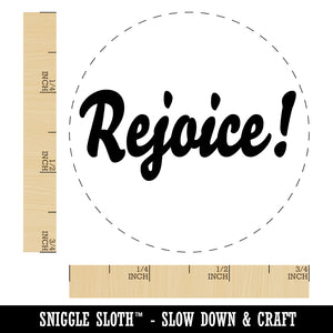 Rejoice Christian Fun Text Self-Inking Rubber Stamp for Stamping Crafting Planners