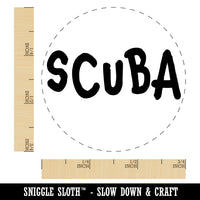 Scuba Diving Diver Fun Text Self-Inking Rubber Stamp for Stamping Crafting Planners