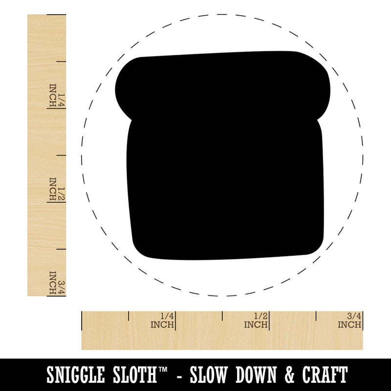 Slice of Bread Toast Solid Doodle Self-Inking Rubber Stamp for Stamping Crafting Planners
