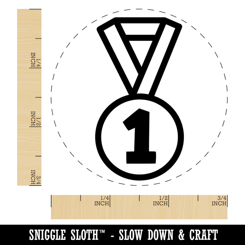 Sport Team Medal First Place Self-Inking Rubber Stamp for Stamping Crafting Planners