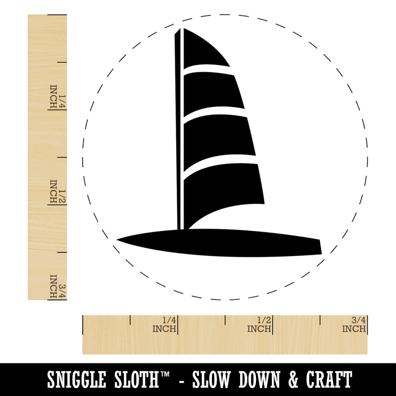 Windsurfing Doodle Self-Inking Rubber Stamp for Stamping Crafting Planners